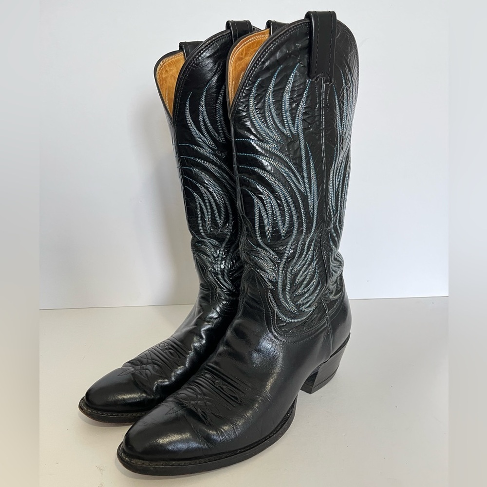 Nocona Men's Black Pointed Toe Cowboy Western Boots Size 8.5D - Picture 10 of 10